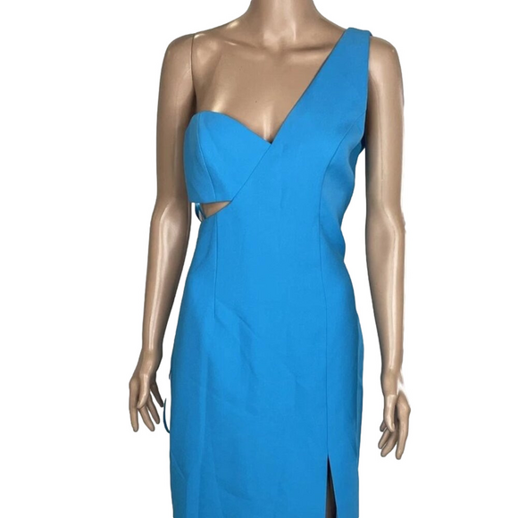 NEW BCBGMAXAZRIA Women's Gryffyn One-Shoulder Dress Blue Size – NWT